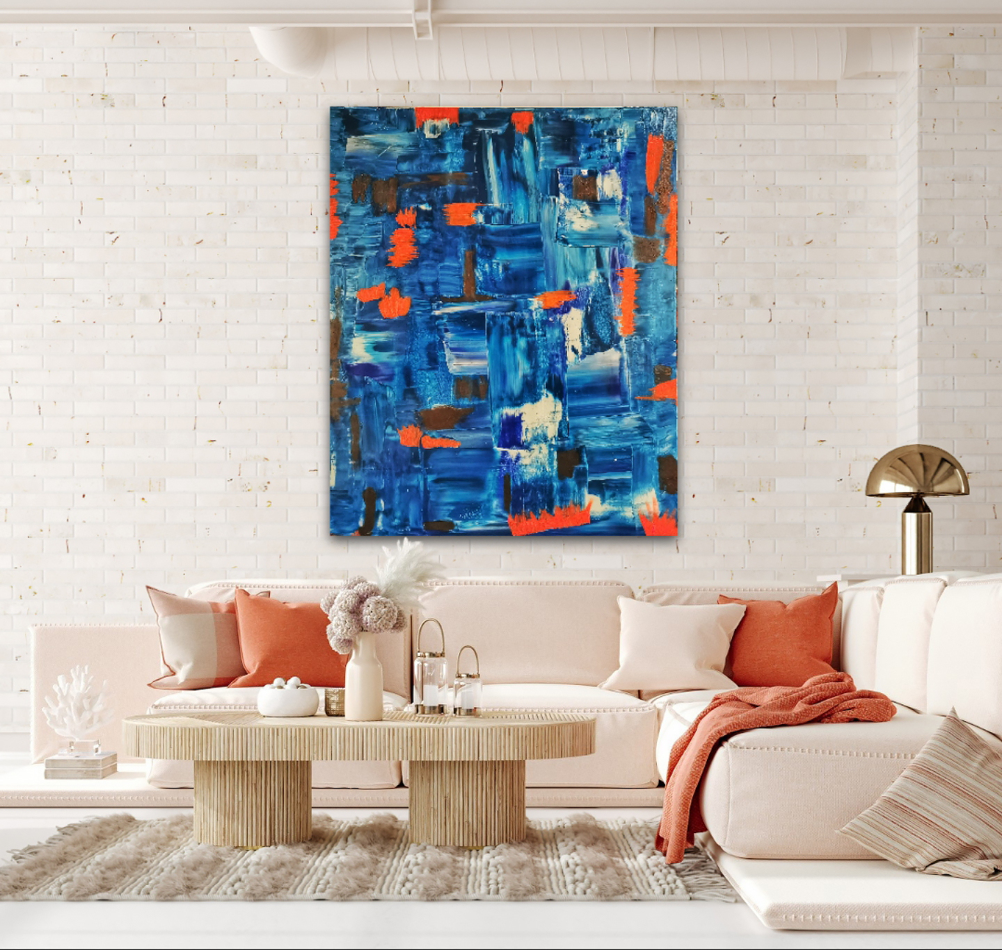insituartroom_Deep Blue II orange fishes